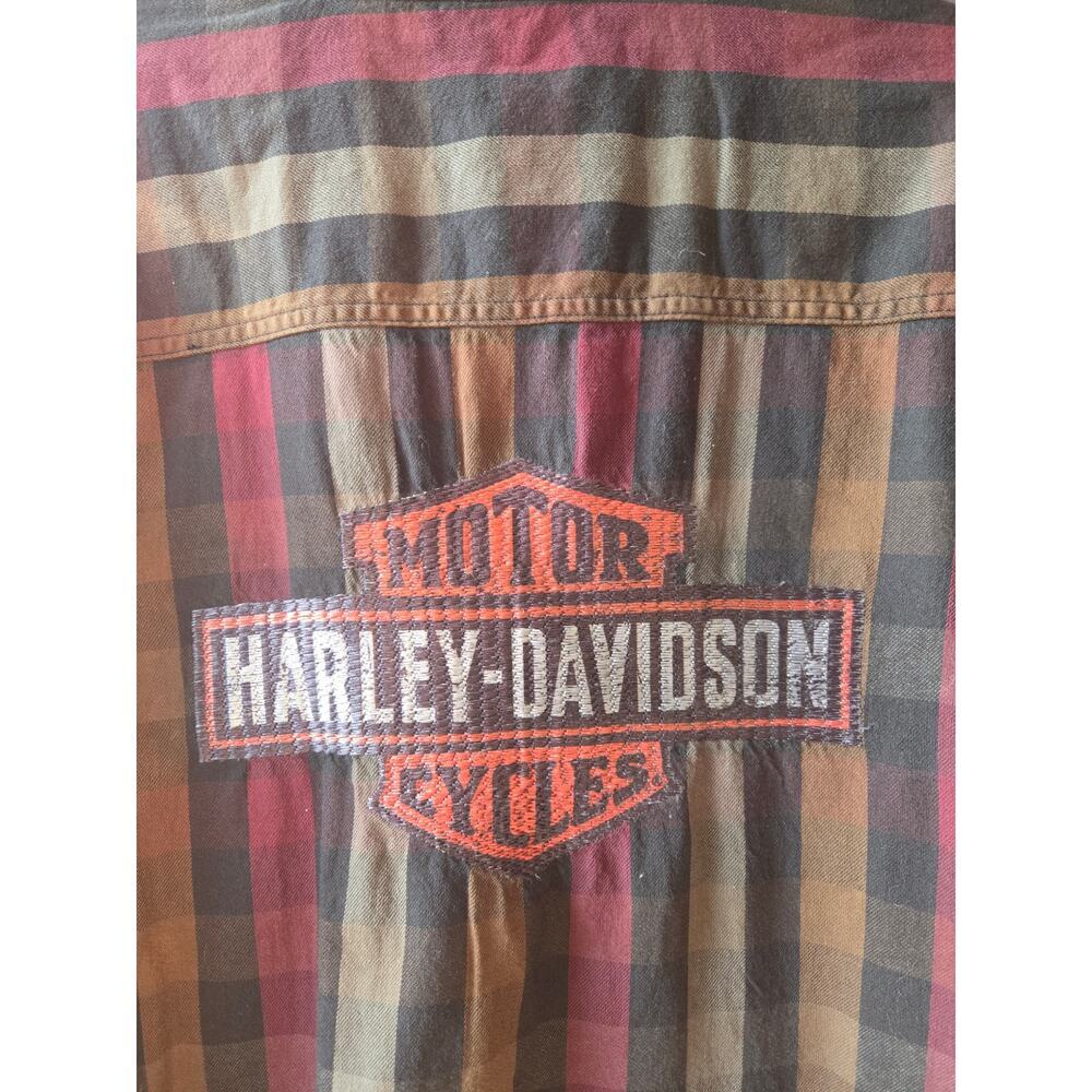 Harley Davidson Flannel Button Up Mens Size 3XL Embroided Logo New W/out Tags!! - Picture 6 of 7